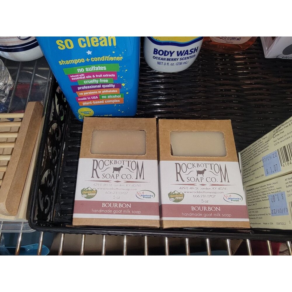 2 Rock Bottom Soap Co. Bourbon Handmade Goat Milk Soap
